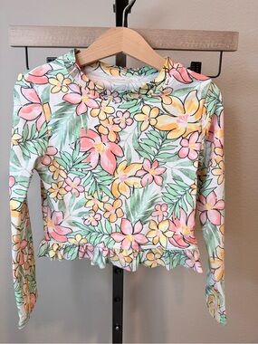 NWT Angel Beach girls size 6X long sleeve 2-piece swimsuit